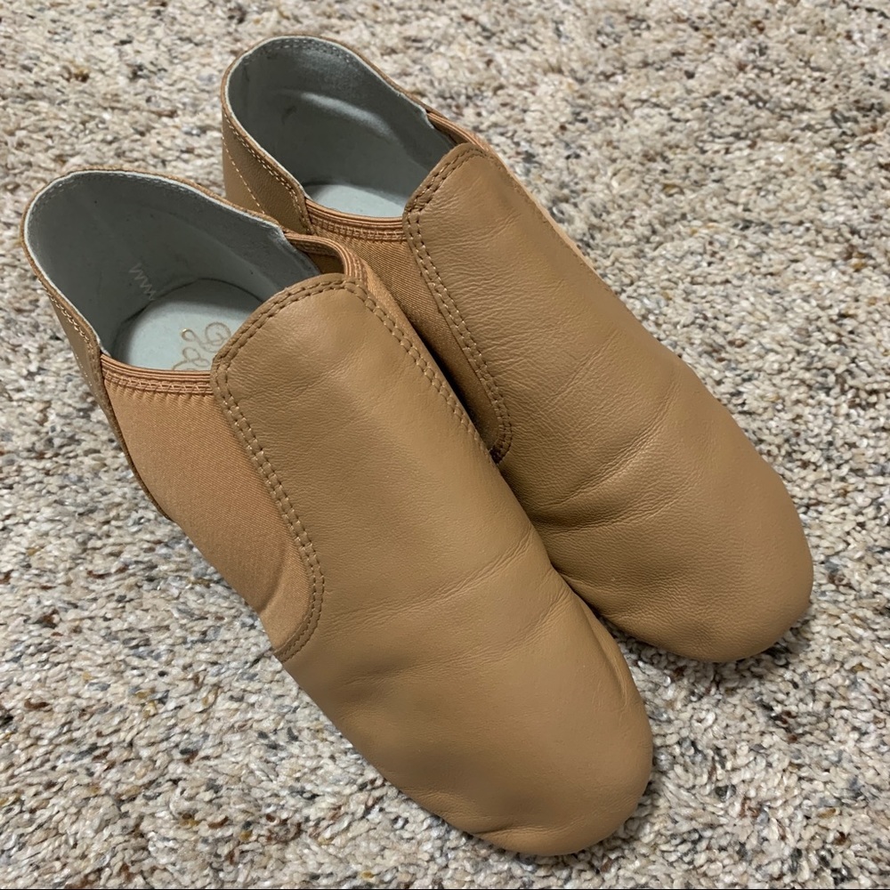 Dance Class Tan Split Sole Leather Jazz/Hiphop Shoes Size 7